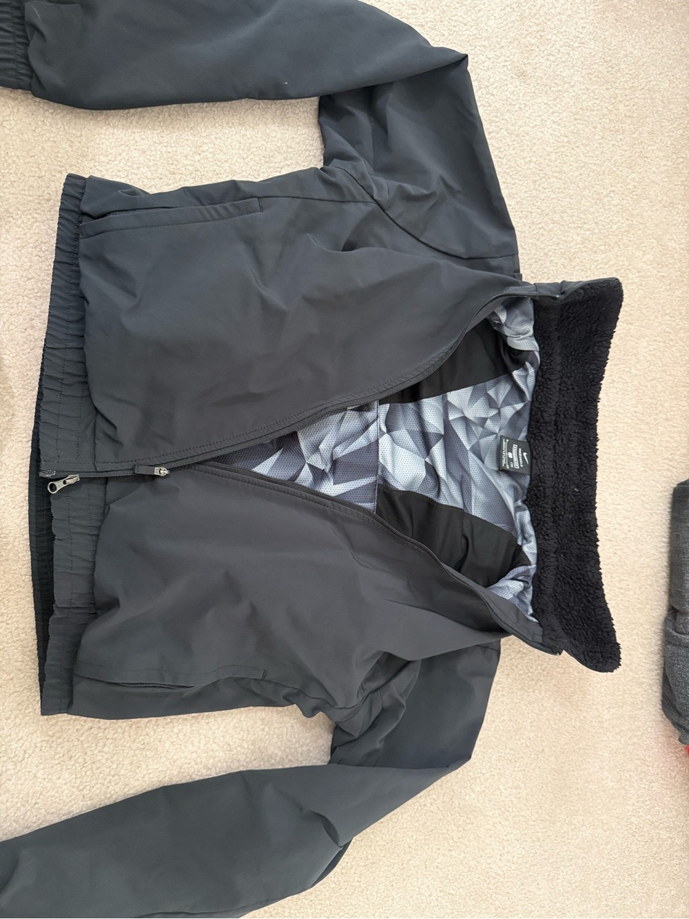 Nike Black  Sherpa Lined Jacket